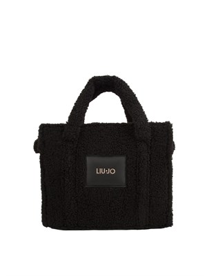 Shopping media Liu Jo donna in teddy nero con logo in DONNA