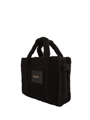 Shopping media Liu Jo donna in teddy nero con logo in DONNA