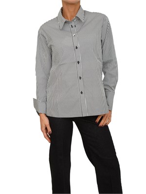 Camicia Liu Jo donna in popeline a righe nere incluso top abbinato in DONNA