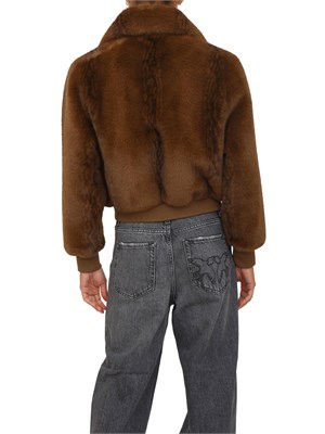 Bomber iBlues in tessuto fluffy beige in DONNA