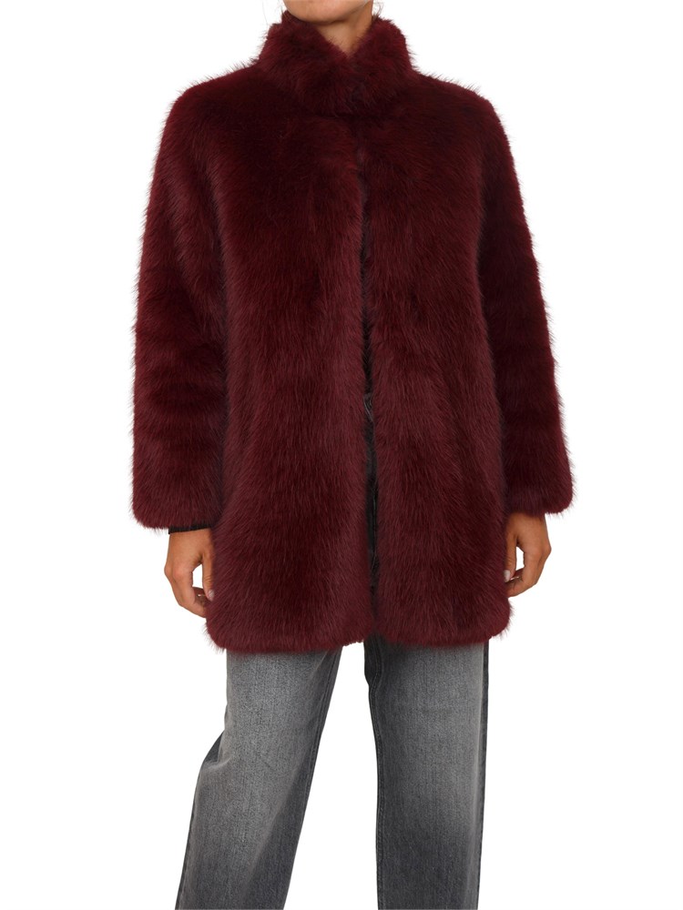 Pelliccia iBlues in tessuto soffice bordeaux