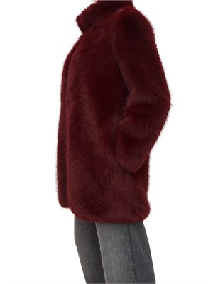 Pelliccia iBlues in tessuto soffice bordeaux in DONNA