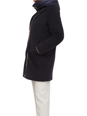 Giaccone Bacio Emme Marella in panno soft blu in DONNA