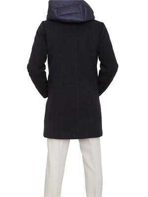 Giaccone Bacio Emme Marella in panno soft blu in DONNA