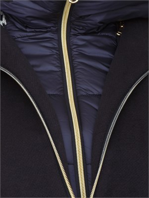 Giaccone Bacio Emme Marella in panno soft blu in DONNA