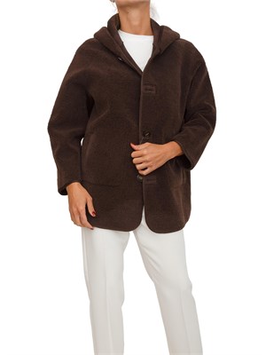 Pelliccia Gavetta Emme Marella marrone con cappuccio in DONNA