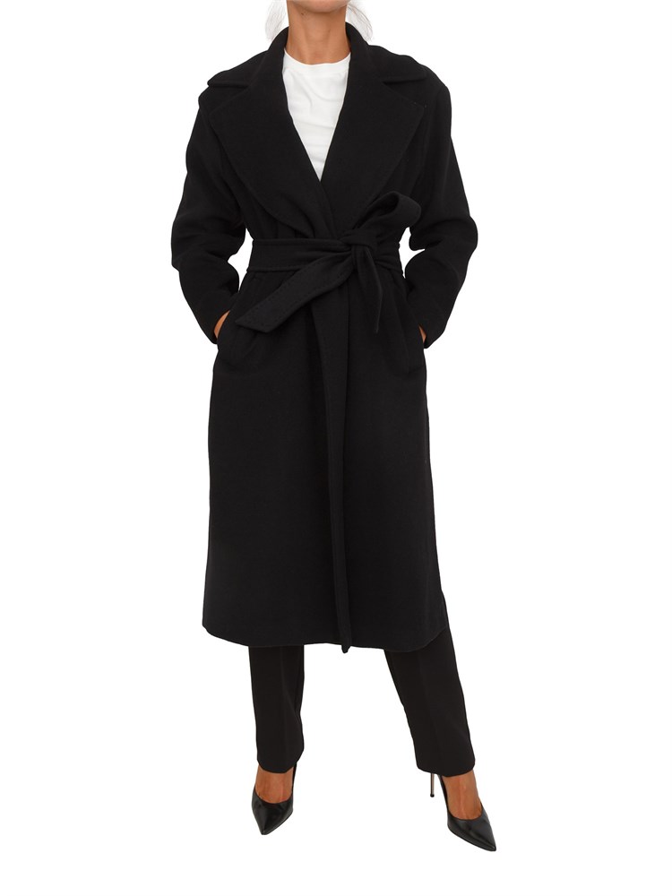 Cappotto Emme Marella in panno doppio nero