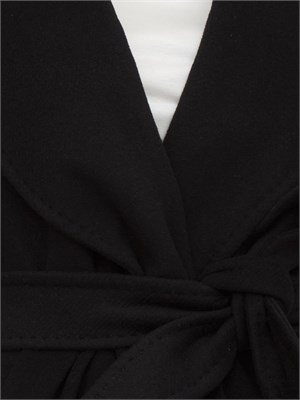 Cappotto Emme Marella in panno doppio nero in DONNA