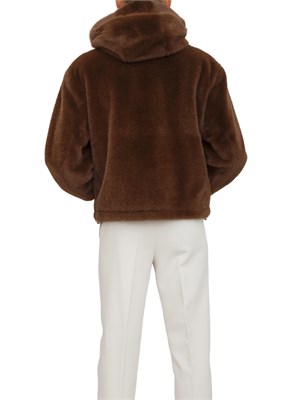 Pelliccia Topaz Emme Marella in tessuto effetto furry marrone in DONNA