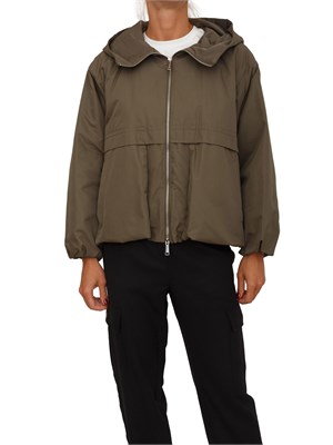 Giaccone Settimo Marella in tessuto verde in DONNA