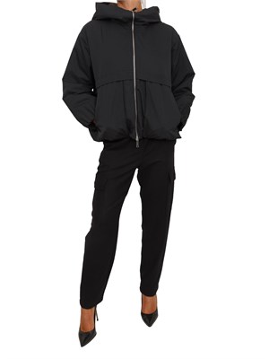 Giaccone Settimo Marella in tessuto nero in DONNA