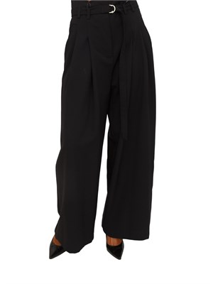 Pantalone Bondeno Emme Marella in tessuto nero in DONNA