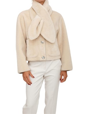 Pelliccia Cecil Marella in tessuto furry bianco in DONNA