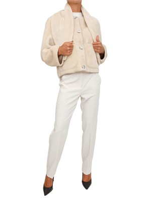 Pelliccia Cecil Marella in tessuto furry bianco in DONNA
