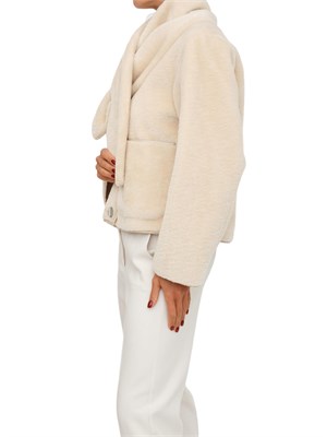 Pelliccia Cecil Marella in tessuto furry bianco in DONNA