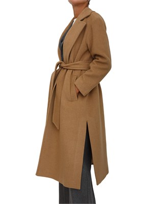 Cappotto Emme Marella in panno doppio cammello in DONNA