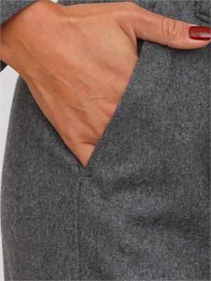 Pantalone Odilia Emme Marella in flanella grigia in DONNA