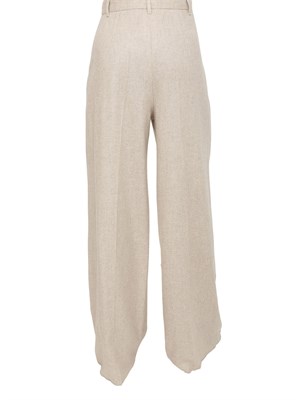 Pantalone Odilia Emme Marella in flanella beige in DONNA