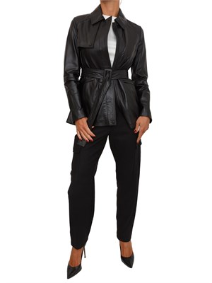 Pantalone Canzone Emme Marella in flanella nera in DONNA