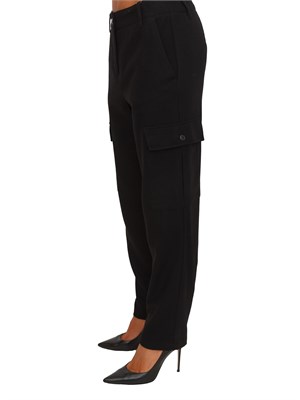 Pantalone Canzone Emme Marella in flanella nera in DONNA