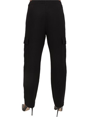 Pantalone Canzone Emme Marella in flanella nera in DONNA
