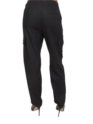 Pantalone Canzone Emme Marella in flanella grigia in DONNA