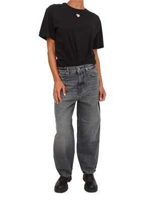 Jeans balloon Pinko in denim grigio in DONNA