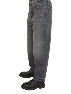 Jeans balloon Pinko in denim grigio in DONNA