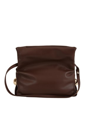 Borsa a spalla media Liu Jo in ecopelle liscia marrone in DONNA