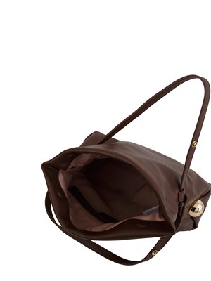 Borsa a spalla media Liu Jo in ecopelle liscia marrone in DONNA