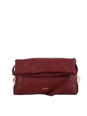 Borsa a spalla media Liu Jo in ecopelle liscia bordeaux in DONNA