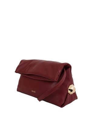 Borsa a spalla media Liu Jo in ecopelle liscia bordeaux in DONNA