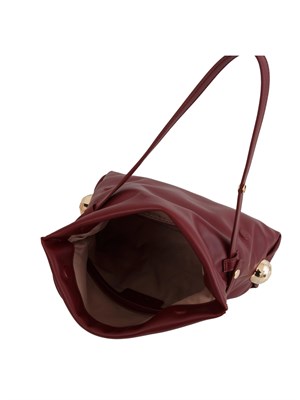 Borsa a spalla media Liu Jo in ecopelle liscia bordeaux in DONNA