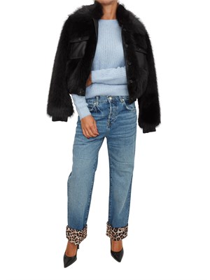 Maglia Liu Jo donna in alpaca e lana celeste con lurex in DONNA