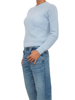 Maglia Liu Jo donna in alpaca e lana celeste con lurex in DONNA