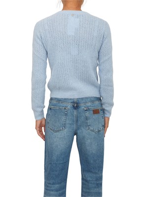 Maglia Liu Jo donna in alpaca e lana celeste con lurex in DONNA