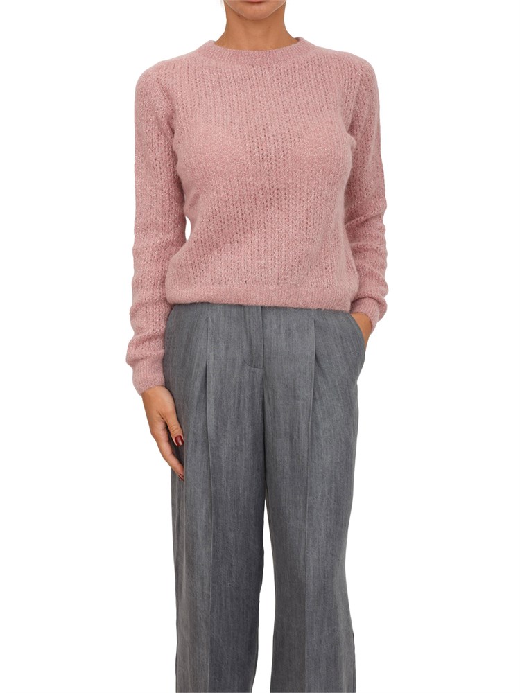 Maglia Liu Jo donna in alpaca e lana rosa con lurex