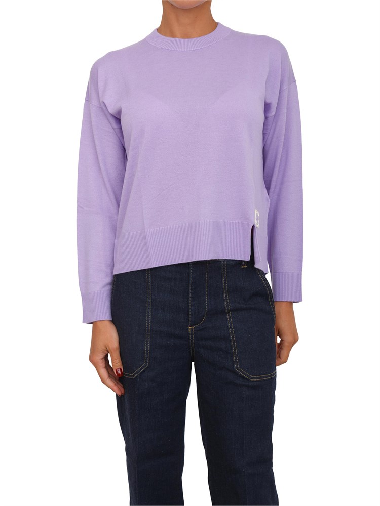 Maglia girocollo Liu Jo donna in misto lana lilla