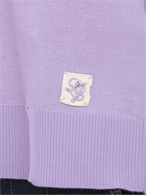 Maglia girocollo Liu Jo donna in misto lana lilla in DONNA