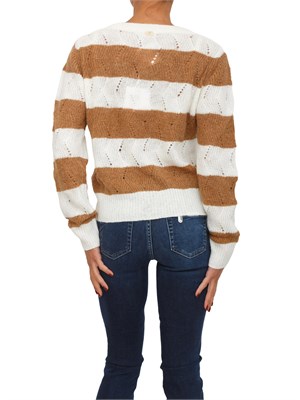 Maglia girocollo Liu Jo donna in misto lana e alpaca cammello in DONNA