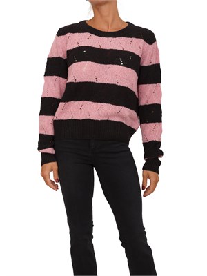 Maglia girocollo Liu Jo donna in misto lana e alpaca rosa in DONNA