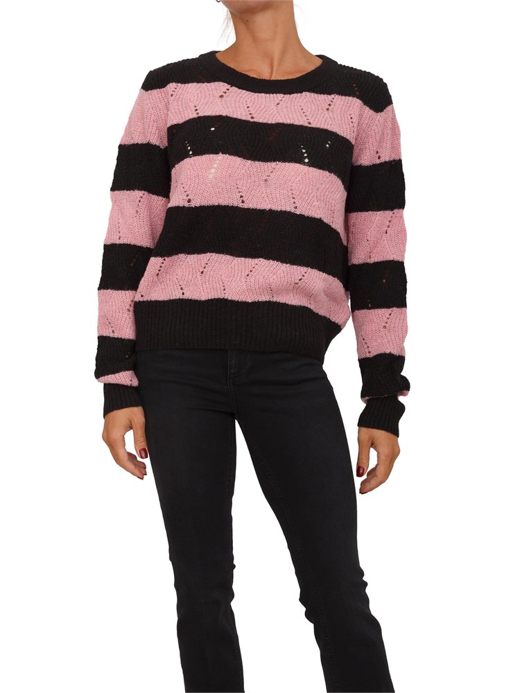 Maglia girocollo Liu Jo donna in misto lana e alpaca rosa