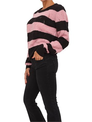 Maglia girocollo Liu Jo donna in misto lana e alpaca rosa in DONNA