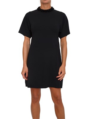 Abito Liu Jo in misto viscosa nero con paillettes collo in DONNA