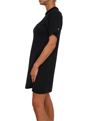 Abito Liu Jo in misto viscosa nero con paillettes collo in DONNA