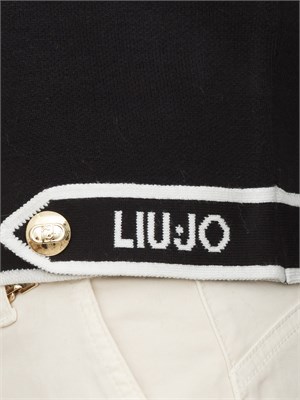 Cardigan Liu Jo donna in maglia misto seta nero in DONNA