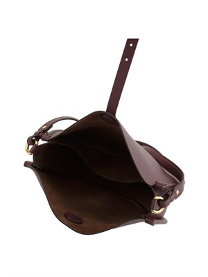 Borsa Etro modello Pony in pelle tinta unita vila bordeaux in DONNA