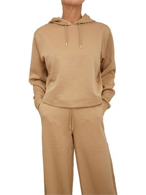 Felpa Guess Jeans donna in cotone beige in DONNA