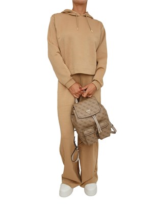 Felpa Guess Jeans donna in cotone beige in DONNA