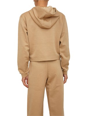 Felpa Guess Jeans donna in cotone beige in DONNA